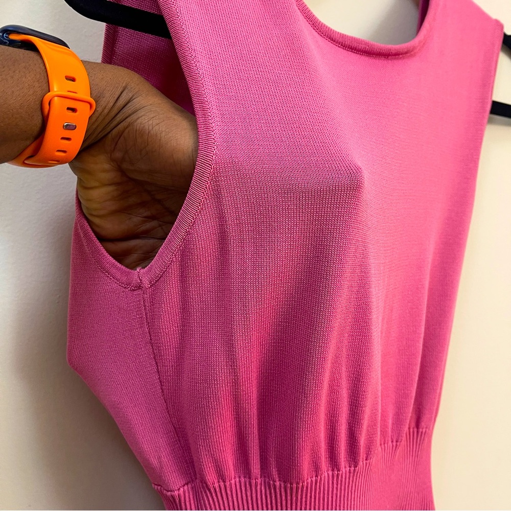 Eva Mendes for New York & Company Sleeveless Blouson Tied V-Back Knit Dress - XS - Picture 8 of 13